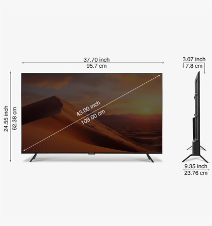 Sansui 4K QLED Series 109cm (43 Inch) 4K Ultra HD QLED Smart Google TV