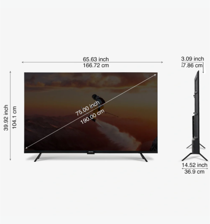 Sansui 190cm (75 Inch) 4K Ultra HD QLED Smart Google TV