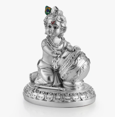 Bal Gopal with makhan- Silver