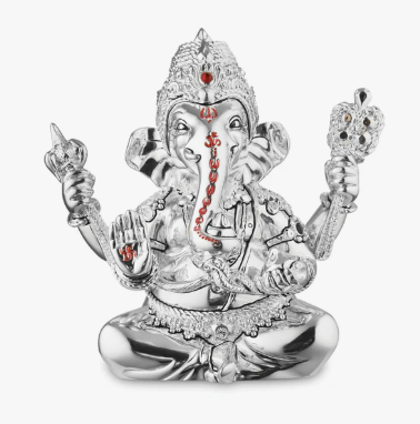 New Silver Ganesha (h-12 cm)