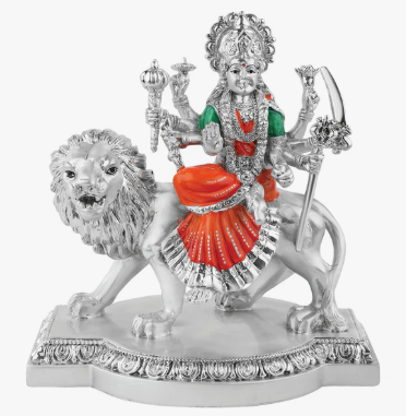 Colored Maa Durga Medium- (h 14cm)