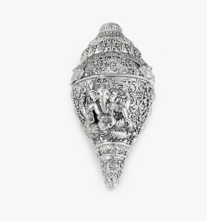 Ganesh Shank Medium Silver
