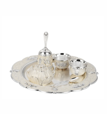 Pastel Puja Thali (White)