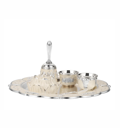 Pastel Puja Thali (White)