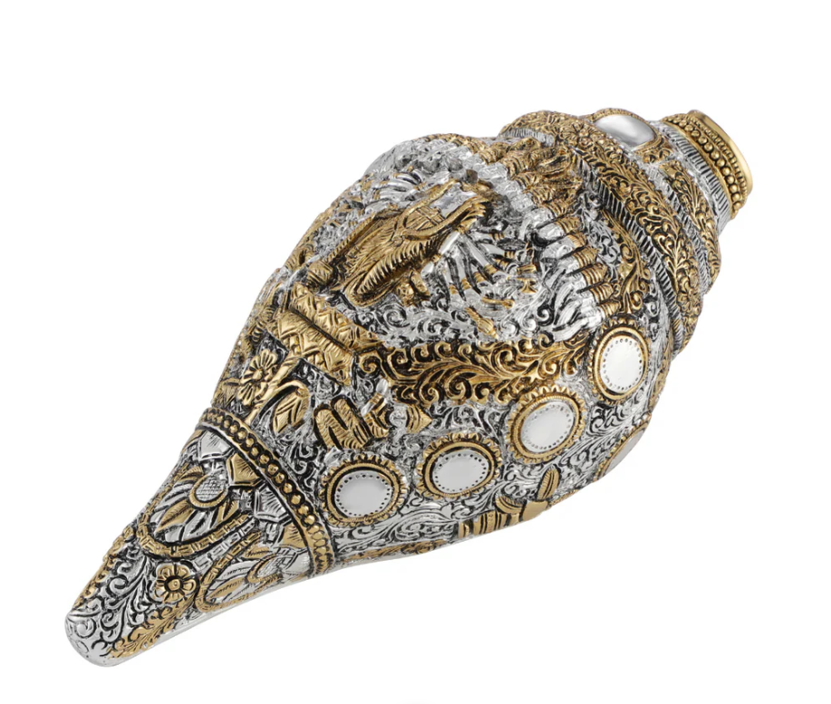 Vishnu Shankh Glossy Dual Tone
